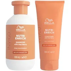 Wella Professionals Haarpflege-Set Invigo Nutri-Enrich - Haarpflege-Set für tiefenwirksame Pflege, bestehend aus Shampoo (300 ml) und Conditioner (200 ml). Nährt trockenes Haar mit Goji-Beeren und sorgt für geschmeidige, revitalisierte Strähnen.