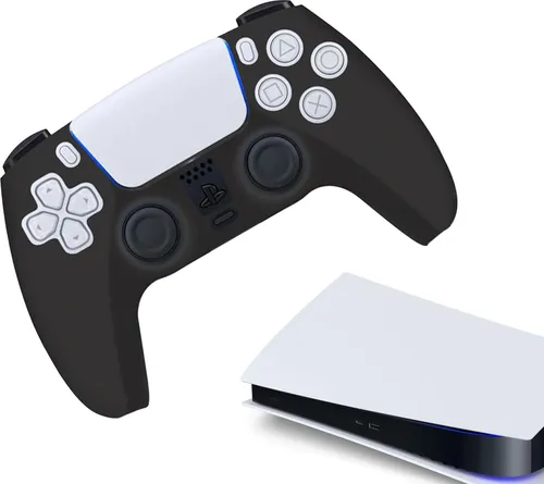 Hüllen & Skins für PS5, PlayStation 5 – Performance-Gaming-Hülle – Soft Grip-Abdeckungen – Anti-Rutsch-Controller-Zubehör – Schwarz