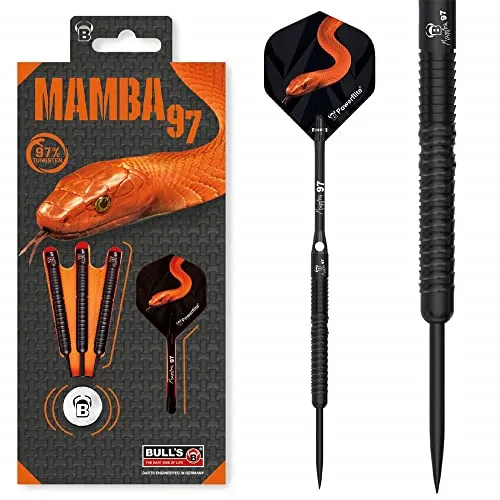 BULL'S Mamba 97 M6 Steel Dart, Titanium beschichteter Barrel aus 97% Tungsten