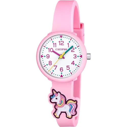 CALYPSO WATCHES Quarzuhr My First Watch K5844/2 - Armbanduhr für Mädchen, spritzwassergeschützt und mit bezauberndem Einhorn-Design, ideal für kleine Abenteurerinnen.