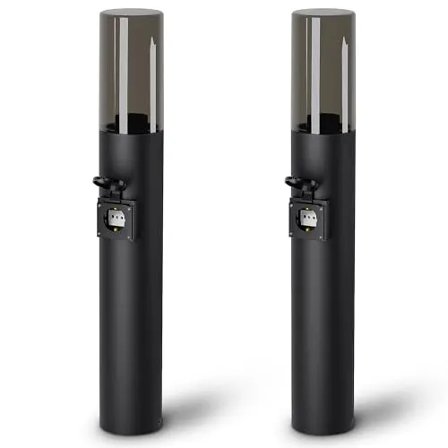 SSC-LUXon LED Gartenstrahler VARDA mit Steckdose E27, 50 cm, IP44 - Lampen für den Außenbereich: Elegante Wegeleuchte mit Steckdose, ideal für Garten und Terrasse, schutzart IP44 für wetterfeste Nutzung.