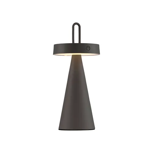 JUST LIGHT. LED-Akku-Tischleuchte 1flg - Dimmbar mit Touchdimmer - Nachttischleuchten mit 1,5W LED, 130lm und Memory-Funktion. Ideal für stimmungsvolle Beleuchtung im Schlafzimmer, spritzwassergeschützt (IP44) und kabellos.