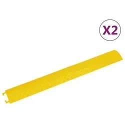 vidaXL Kabelbrücken 2 Stk. 98,5 cm Gelb - Langlebiger Kabelschutz - Eisenwaren: Diese strapazierfähigen Kabelrampen aus PVC bieten hohen Schutz für Kabel und Leitungen und sind in knallgelb für optimale Sichtbarkeit gehalten.