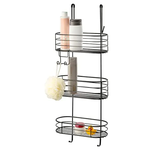 bremermann Duschregal 3 Ebenen - Praktisches Duschregal zum Einhängen, mit 3 Ebenen und zusätzlichen Haken für optimale Raumnutzung im Badezimmer.