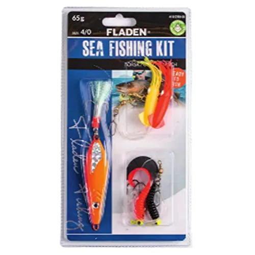 Fladen komplett Set Dorschblinker 90g + 2 Dorschpaternoster Dorsch Köder