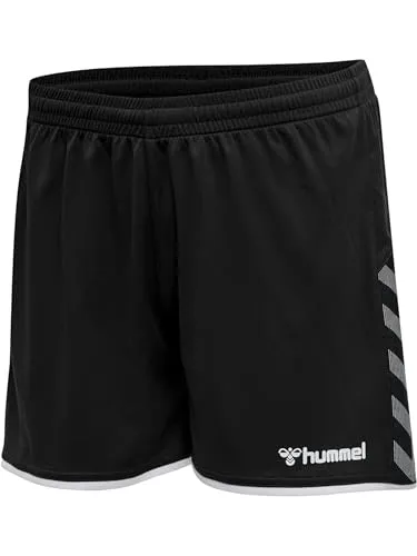 hummel Damen Hmlauthentic Poly kvinde Shorts, Black/White, XS EU