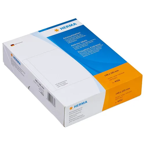Produktbild HERMA Adressetiketten 4332 weiß 148,0 x 105,0 mm