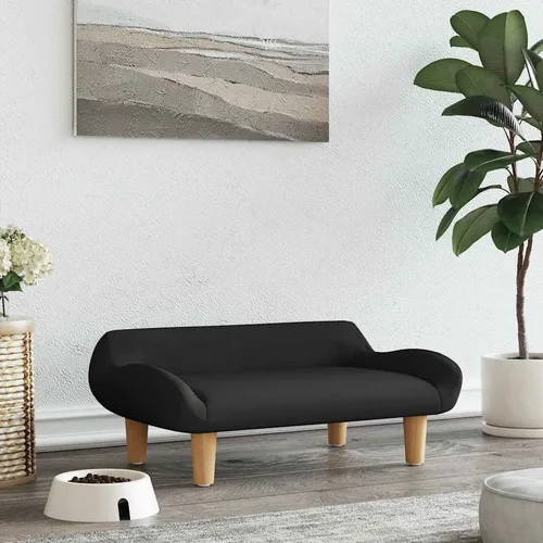 vidaXL Hundebett Schwarz 70x40x24 cm - Bequemes Hundebett aus strapazierfähigem Stoff, ideal für kleine Hunde. Mit robustem Kiefernholzrahmen für Stabilität und einem stilvollen Design, das in jedes Zuhause passt.