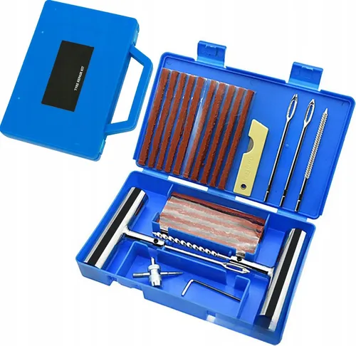 Rosfix 33tlg. Reifenreparaturset – Reparatur von schlauchlosen Reifen | Für Autos, Motorräder, SUVs | Hochwertige Stahlwerkzeuge | Kompakt & tragbar | Reparatur-Set für unterwegs