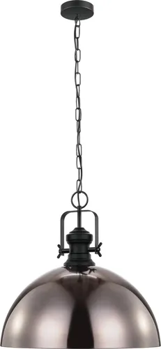 EGLO Pendelleuchte Combwich – Vintage Hängelampe für stilvolles Ambiente - Lampen – Industrial Retro Design mit dekorativem Stahl-Lampenschirm in Schwarz und Creme, ideal für Küche, Wohnzimmer oder Esszimmer.