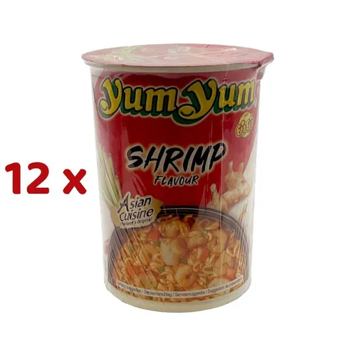 YumYum CUP Instatnudeln SHRIMP/ Garnelen Flavour 12x 70g