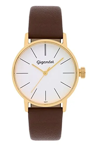 Gigandet Damenuhr Minimalism G43-003 - Elegante Armbanduhr für Damen im minimalistischen Design, ausgestattet mit hochwertigem Citizen-Miyota Uhrwerk und echtem Kalbslederarmband für höchsten Tragekomfort.