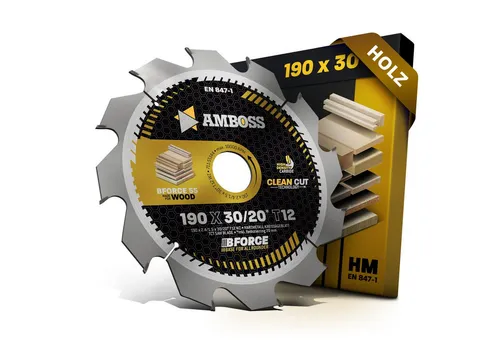 Amboss Werkzeuge Kreissägeblatt HM Kreissägeblatt - 190 x 2.4/1.5 x 30 Z12 WZ