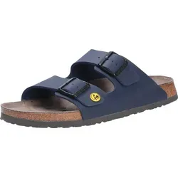 BIRKENSTOCK Pantolette Arizona ESD Blau 38 - Damenschuhe mit ESD-Zertifizierung, anatomisch geformtem Kork-Latex-Fußbett und verstellbarer Dornschnalle für optimalen Tragekomfort.