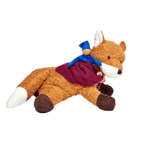 Käthe Kruse Kuscheltier Finn Fuchs, liegend - Kuscheltiere, weiches und sicheres Spielzeug für Babys, aus Baumwolle und Polyester, ideal ab Geburt.