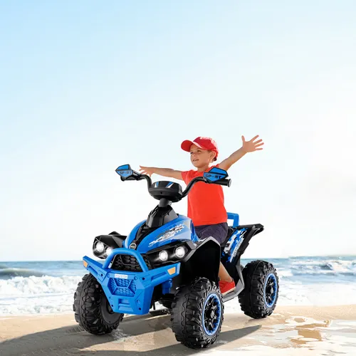 COSTWAY 12V Elektro Kinderquad mit Musik & LED Scheinwerfer von Costway