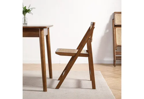 LIM HOME Klappstuhl TB000 aus Massivholz mit Rattan von LIM HOME