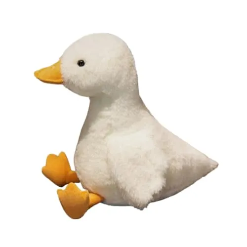 Ente Kuscheltier, Plüschtier Ente süße Spielzeug plüsch Ente Einfache Stofftier, zum Spielen und Kuscheln, Geschenk für Kinder Mädchen (35 cm,Weiß)