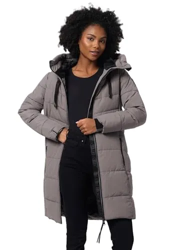 MARIKOO Damen Winterjacke mit Teddyfell - Funktionsjacke mit wind- und wasserabweisendem Obermaterial, warm gefüttert mit Teddyfell für optimalen Schutz in der kalten Jahreszeit.