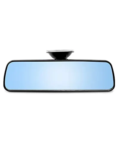 QWORK® 200 x 60 mmAuto Rückspiegel mit Starker Saugnapf, Universal Innenspiegel 360° Drehbarer Fahrlehrer für Auto, SUV, CRV, Vans, Trucks