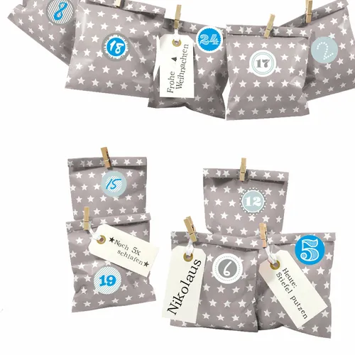 DIY Adventskalender Bescherung Weihnachtskalender Bastelset Adventskalender