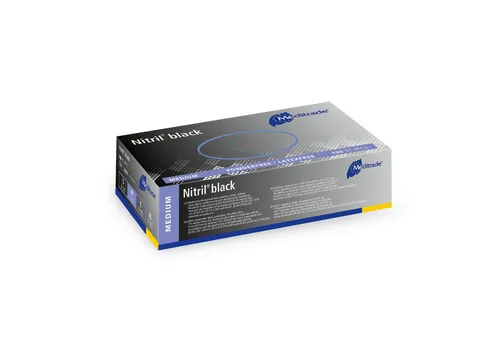 Meditrade Nitrilhandschuhe 1000 Stück (Schwarz) - Medizinische Untersuchungshandschuhe, puderfrei, latexfrei und reißfest, bieten hohen Schutz und Komfort bei medizinischen Anwendungen.