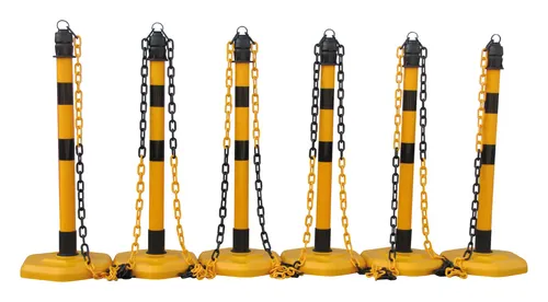 Sperrpfosten PP gelb/schwarz D.63mm mit Öse von Temka