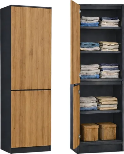 Home Collective Kleiderschrank 2-türig mit 5 Einlegeböden