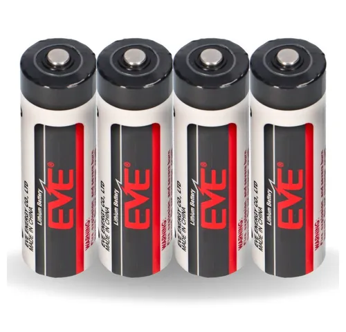 EVE 4x EVE ER14505 AA Lithium-Thionylchlorid 3,6V 2400mAh Batterie Batterie