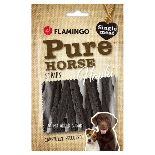 Flamingo Hundesnack Hapki Streifen mit Pferd 85 g, UVP 3,49 EUR, NEU