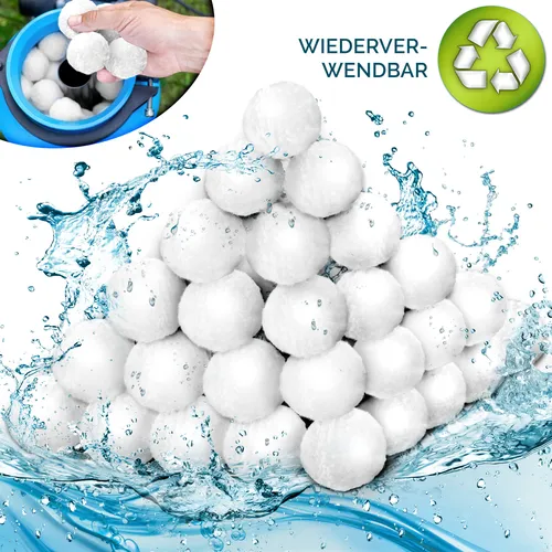tillvex® Pool Filterbälle 700g | Filter für Sandfilteranlage | Ersetzen 25kg Filtersand | Extra langlebige Filter Balls für glasklares Wasser | Umweltfreundlicher Ersatz
