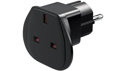 Adapter podróżny UK do UE, czarny