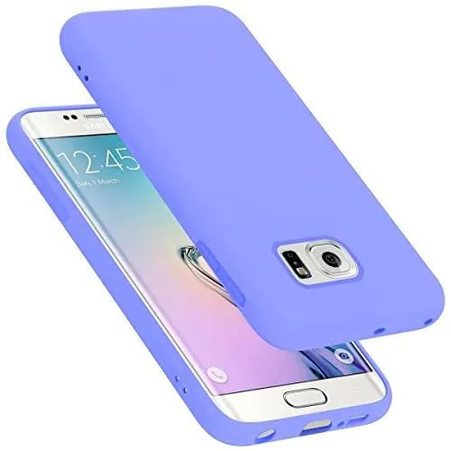 Produktbild Cadorabo Hülle kompatibel mit Samsung Galaxy S6 EDGE PLUS Hülle Silikon Handyhülle für Galaxy S6 EDGE PLUS Case aus flüssigem Silikon- kratzfeste und stoßfeste dünne TPU Schutzhülle - LIQUID HELL LILA
