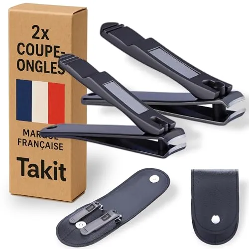 Nagelknipser x2 Professional - Edelstahl - Set Mit 2 Kleinen Und Großen Nagelknipsern - Mit Integrierter Feile Und Aufbewahrungsbox