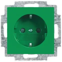 Busch-Jaeger 20 EUCB-13-914 Schutzkontakt-Steckdose Safety+, ohne Aufdruck, für SV/ZSV, grün glänzend, Busch-balance SI