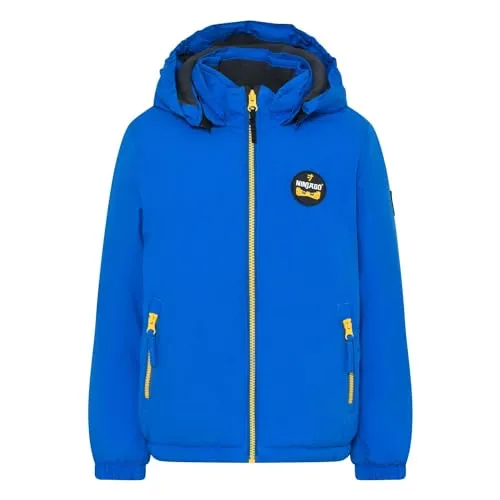Kabooki Jungen LWJEBEL 601-JACKET, Blue, 98 - Stylische Jacke für Jungen, wasserabweisend und perfekt für wechselhaftes Wetter.