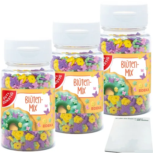 Gut&Günstig Streudekor Blumenwiese Blüten-Mix 3er Pack 3x60g usy Block