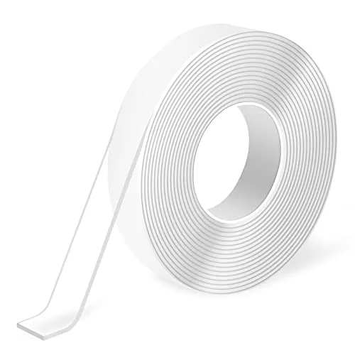 Art3d Doppelseitiges Klebeband, strapazierfähig, 3 meter, spurlos, abnehmbar, wiederverwendbar, waschbar – Mehrzweck-Klebeband wie im Fernsehen gesehen