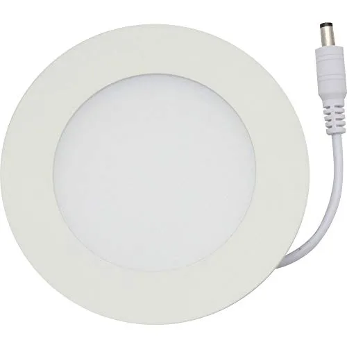 LED Deckeneinbauleuchte - 6W - neutralweiss (~4500K); Runde Einbauleuchte flach, weiss