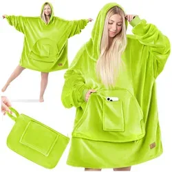 KESSER Hoodie Decke Kuscheldecke mit Ärmeln - Wohndecke mit innovativem Wendedesign, kuscheliger Kapuze und isolierten Stretch-Ärmeln für optimalen Komfort und Wärme. Ideal als Geschenk und perfekt für Zuhause oder unterwegs!