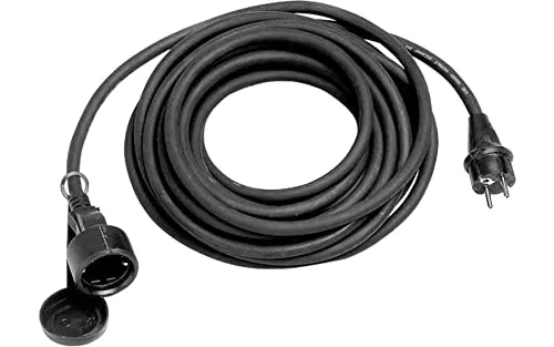 Brunner 0301108N Verlängerungskabel Schuko/Schuko 10 m, Gummimantel 3 x 2,5 m^2, Schutzart IP 44 für den Außenbereich, CE-Zulassung 230V-16A