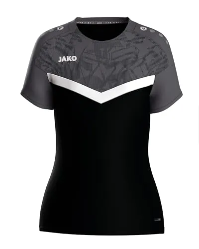 JAKO Iconic T-Shirt Schwarz, Anthrazit, Gr.S - Nachhaltiges Funktionsshirt für Herren - T-SHIRTS: Dieses atmungsaktive Sportshirt aus 100% recyceltem Polyester bietet hervorragenden Feuchtigkeitstransport und optimalen Tragekomfort bei allen Aktivitäten.