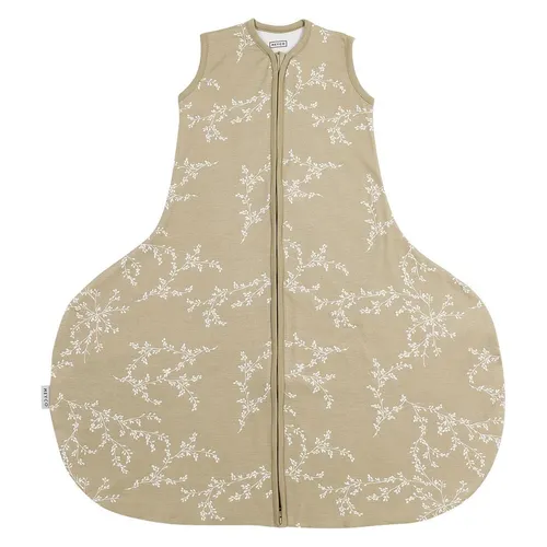 Meyco Baby Babyschlafsack 156 Branches Sand, 70cm - Schlafsack für Babys, ideal für Kinder mit Gipsverbänden, extra geräumiger Boden für Komfort und Sicherheit, aus weichem, atmungsaktivem Baumwollstoff.