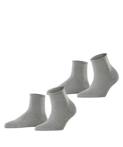 Esprit Kurzsocken Basic Pure (2 Paar) unifarbenes Basic-Design, Rollbündchen