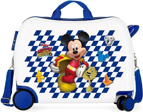 Disney Mickey Good Mood Kinder-Koffer - Trolley für Kinder (3-7 Jahre) in buntem Design, leicht und mit Multi-Richtung Doppelrollen für einfaches Reisen.
