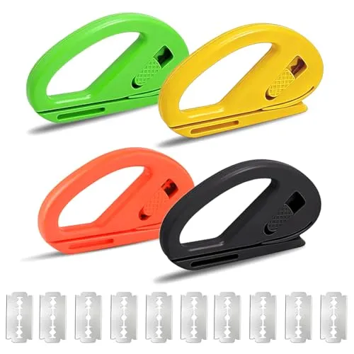 TILONKJ 4 Stück Geschenkpapier Schneider, Mini Papierschneider für Rollen | Effizienter Wrapping Paper Cutter