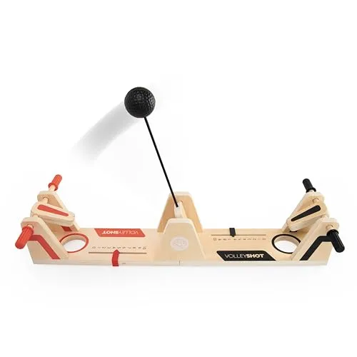Fat Brain Toys VolleyShot | Holz Paddelball Tischspiel für 2 Spieler