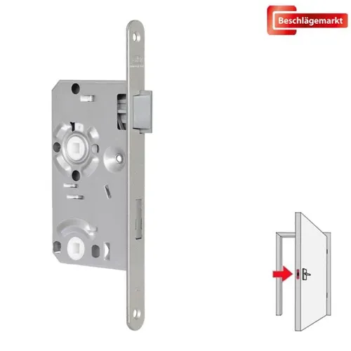 BKS Einsteckschloss 0215 Klasse 1 WC 78-55-8-20 rund Nickelsilber rechts Schloss