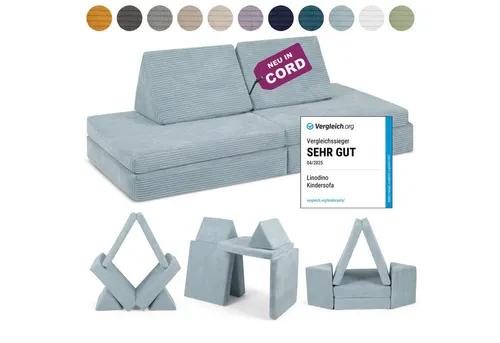 Linodino Kindersofa Spielsofa in blau von Linodino