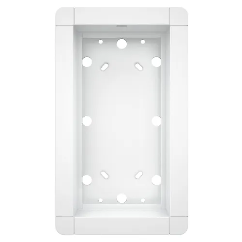 Ritto 18832/70 Rahmen AP 2fach weiss - Schleifblätter-Rahmen für 2 Portier Funktionsmodule, elegant in Weiß, ideal für die Integration in Ritto TwinBus Türstationen.